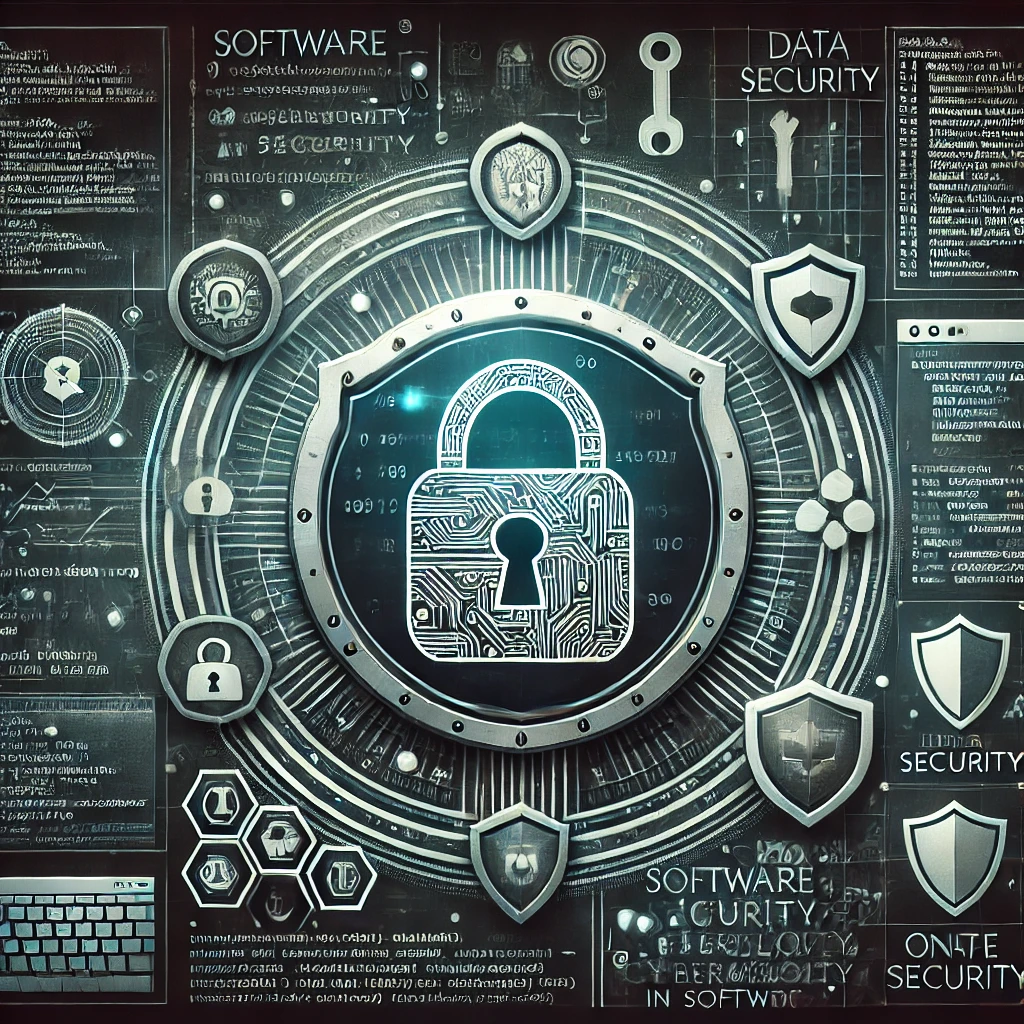 Digital lock and security icons