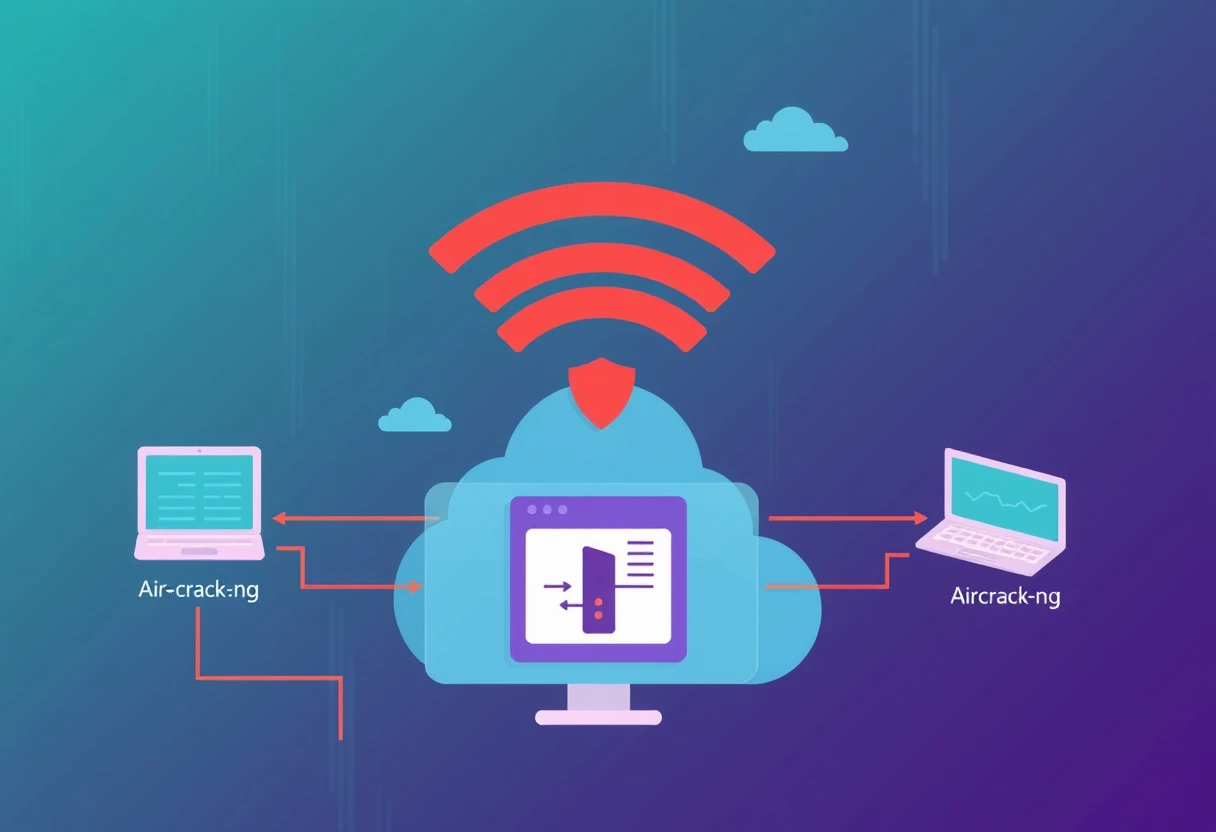 WiFi security assessment illustration for Aircrack-ng