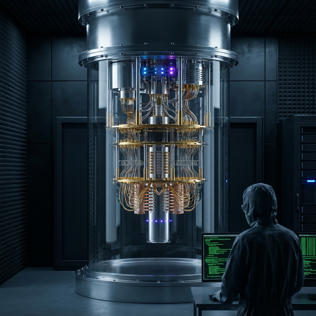 Quantum computer in a sterile lab environment